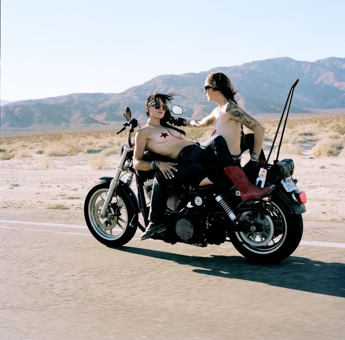Girls on a motorcycle in Taif