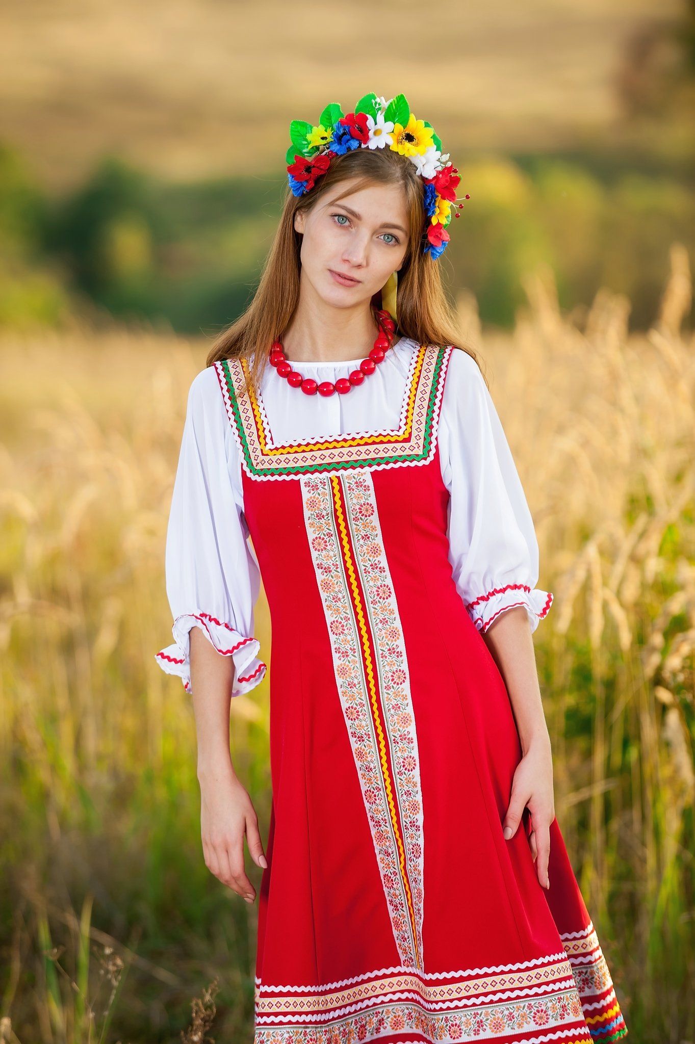 Women in Slavic costumes in Taif