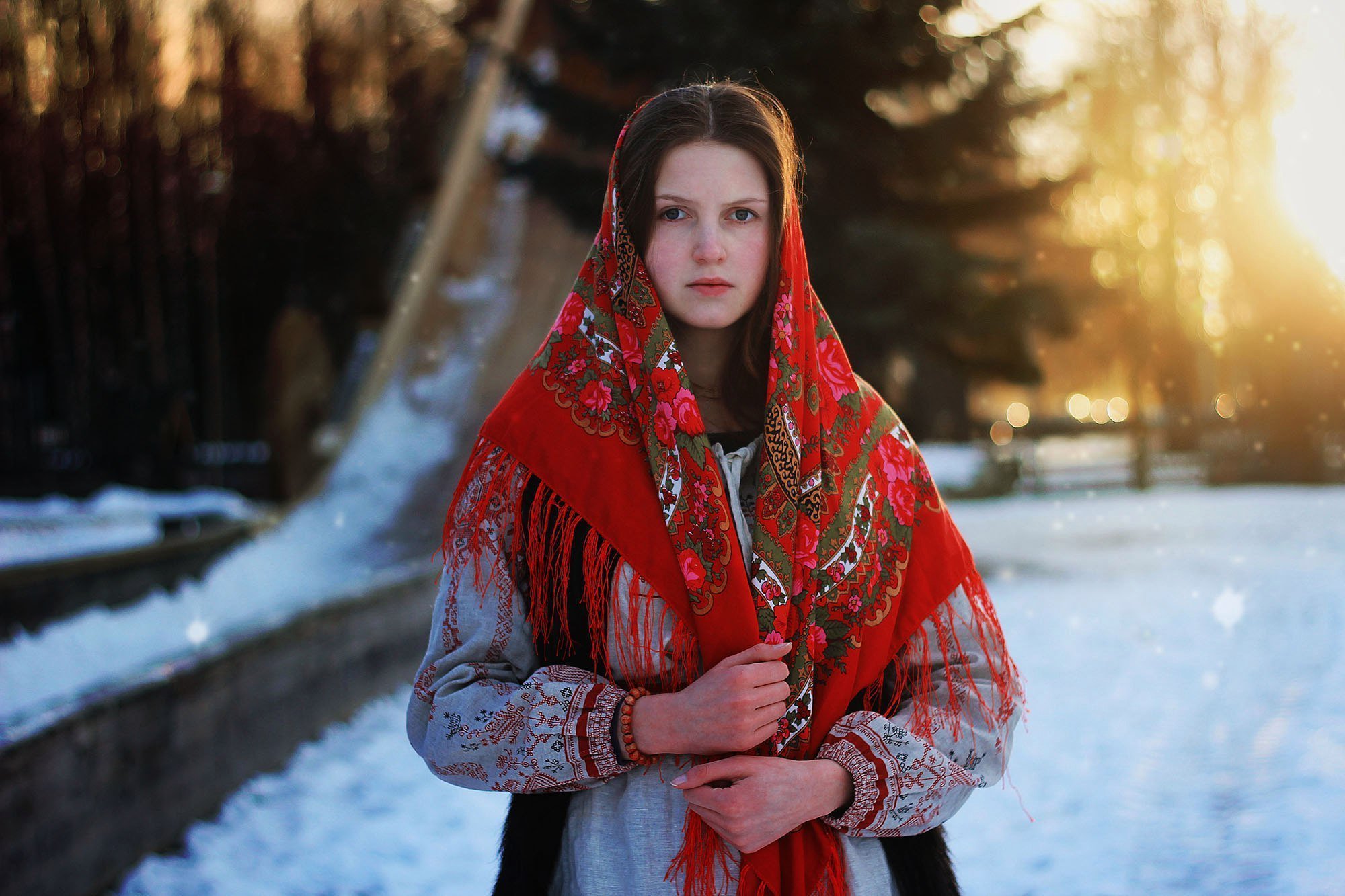 Girls in Slavic costumes in Taif